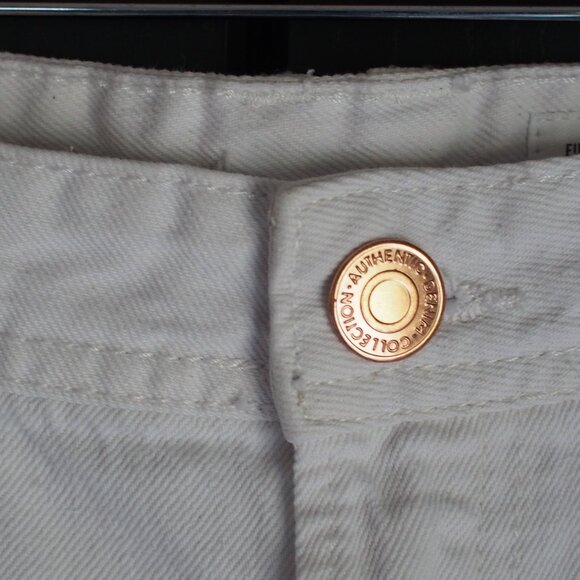 Lefties | NWT White Long Straight Painter Jeans - Picture 4 of 7